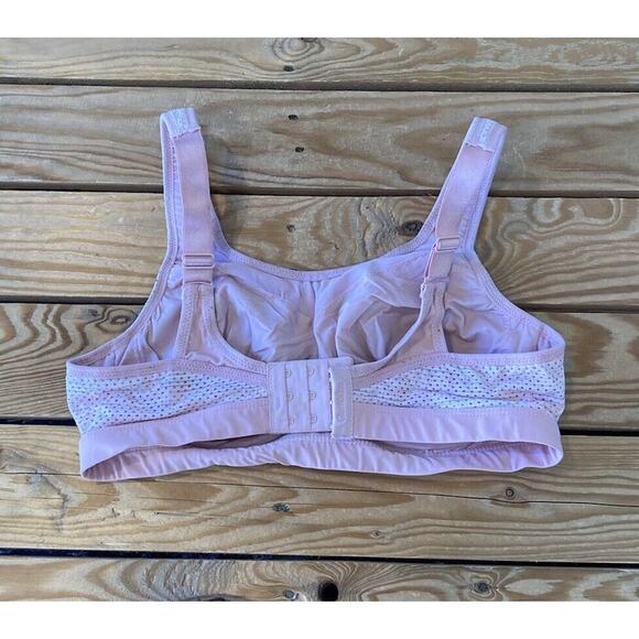 Glamorise Sport Back Clasp Sports Bra Size 36C Women’s Pink - Picture 2 of 6